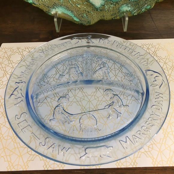 Tiara Childs Other - Tiara Childs Clear Blue Divided Plate 8½" Margery Daw See-Saw MINT